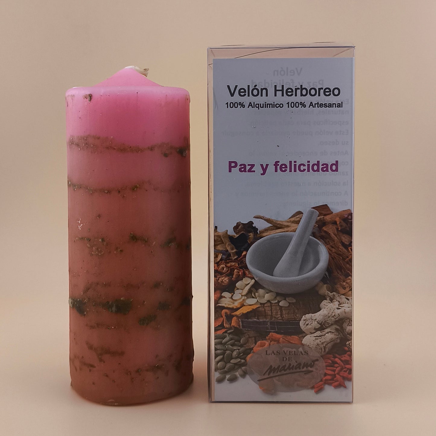 Velón Herbóreo Paz y Felicidad