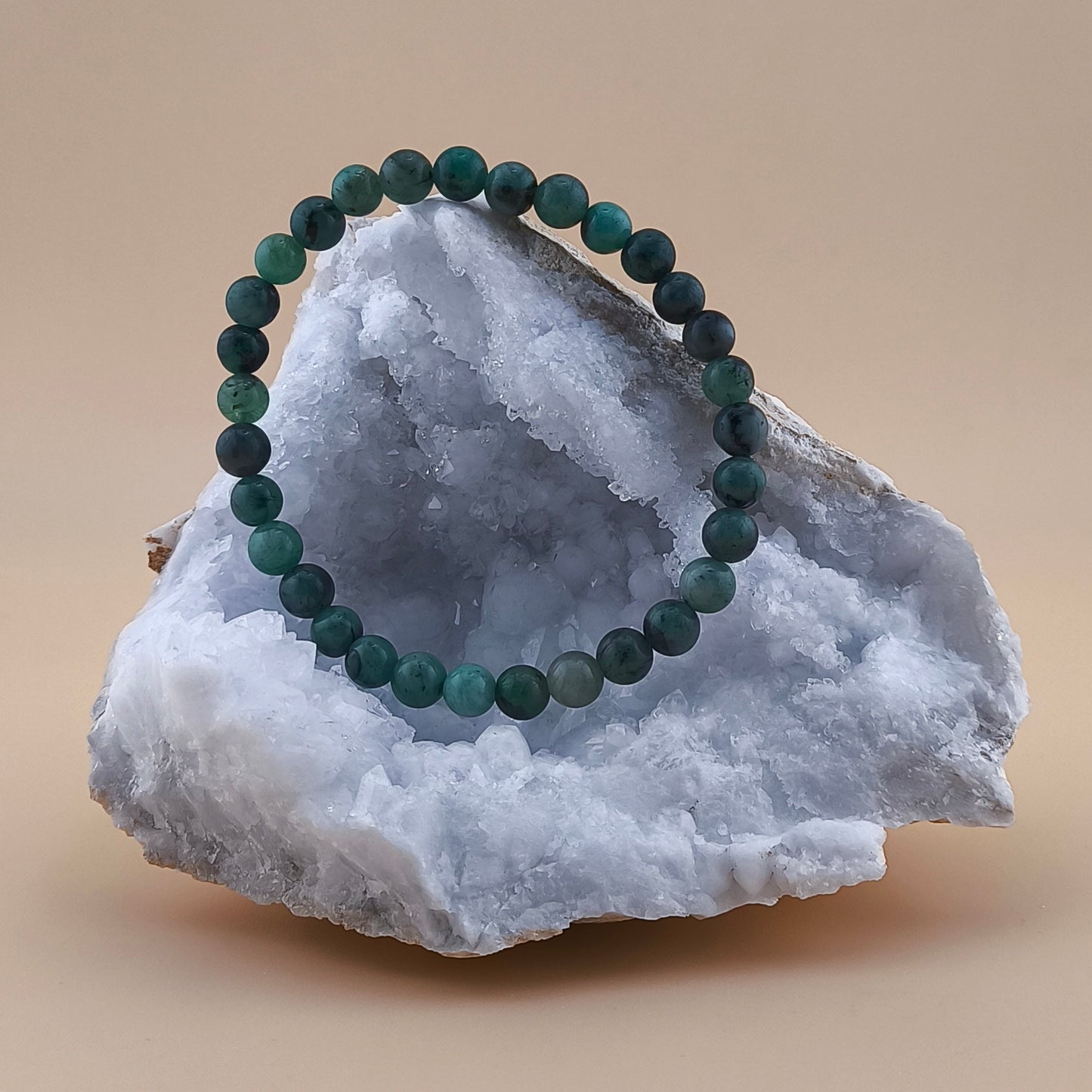 Pulsera de Esmeralda 6mm