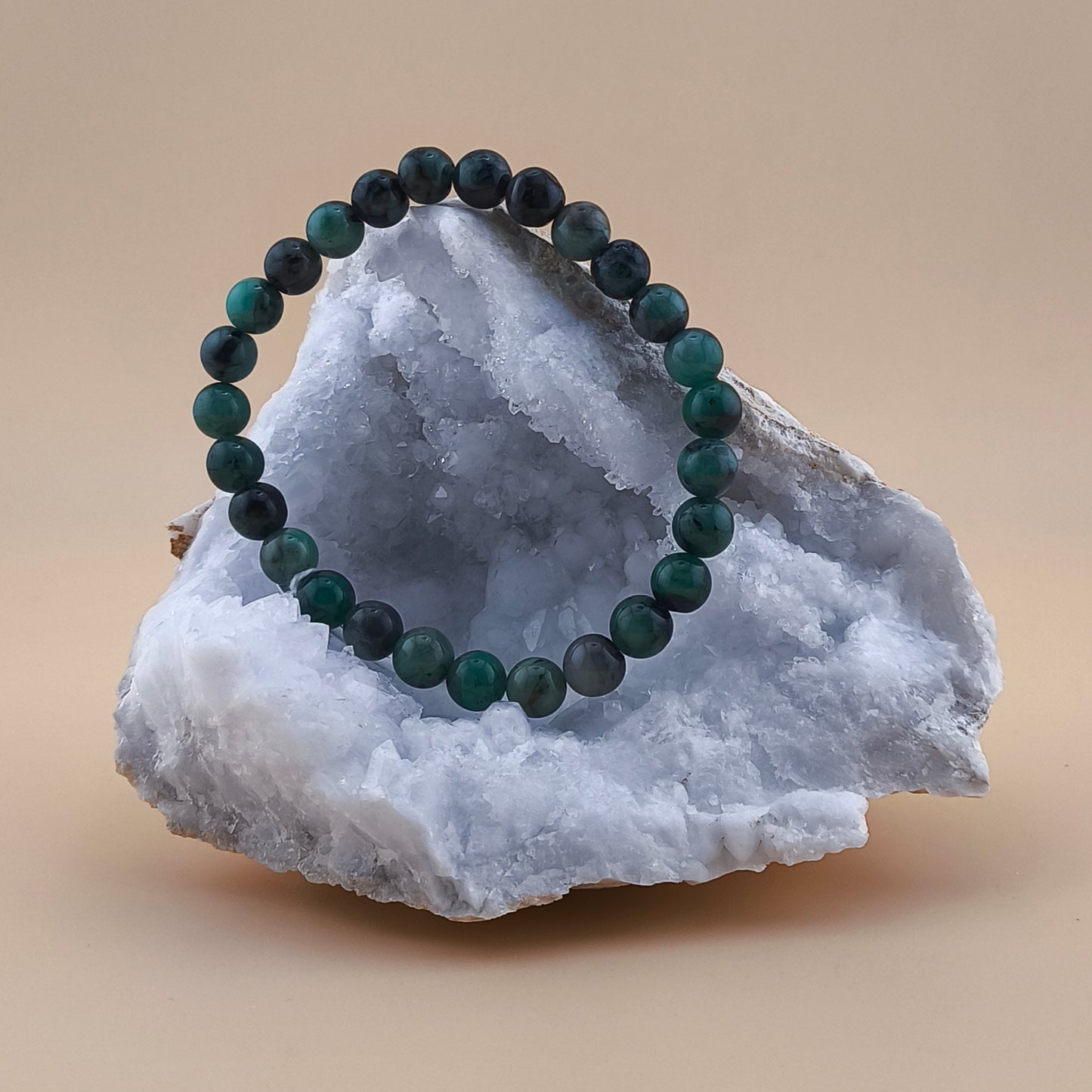 Pulsera de Esmeralda 8mm