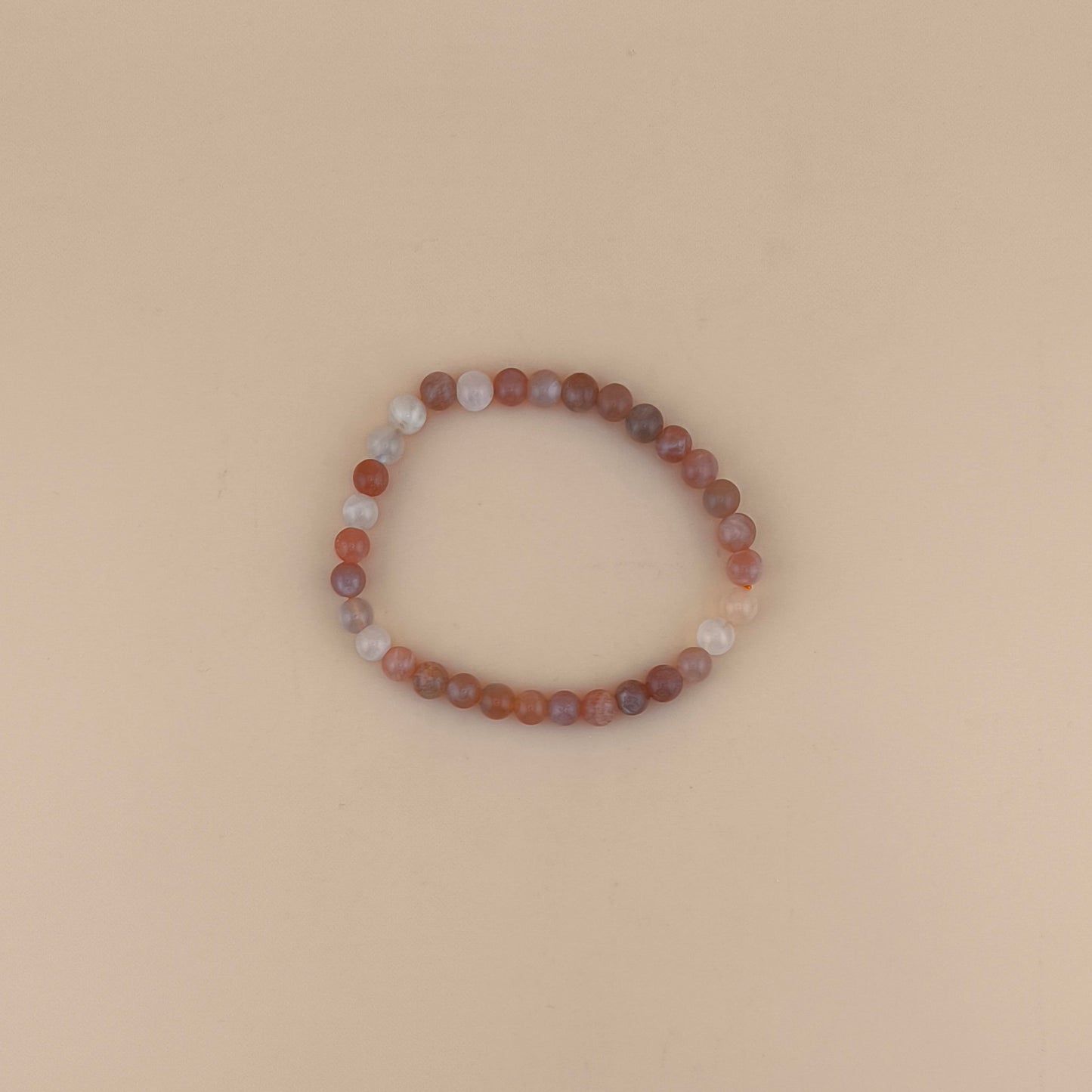 Pulsera de Piedra Luna Multicolor 6mm