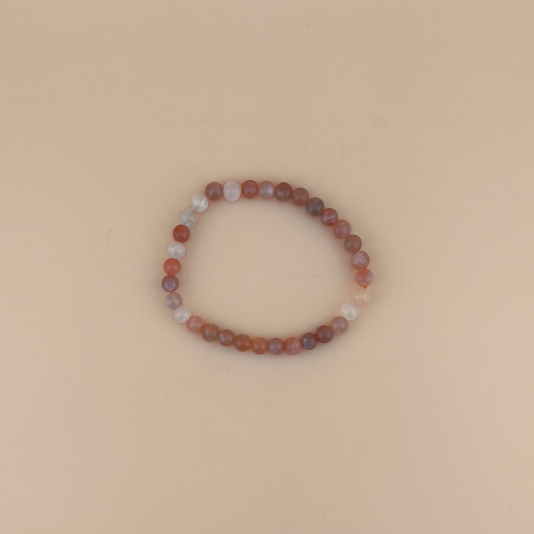 Pulsera de Piedra Luna Multicolor 6mm