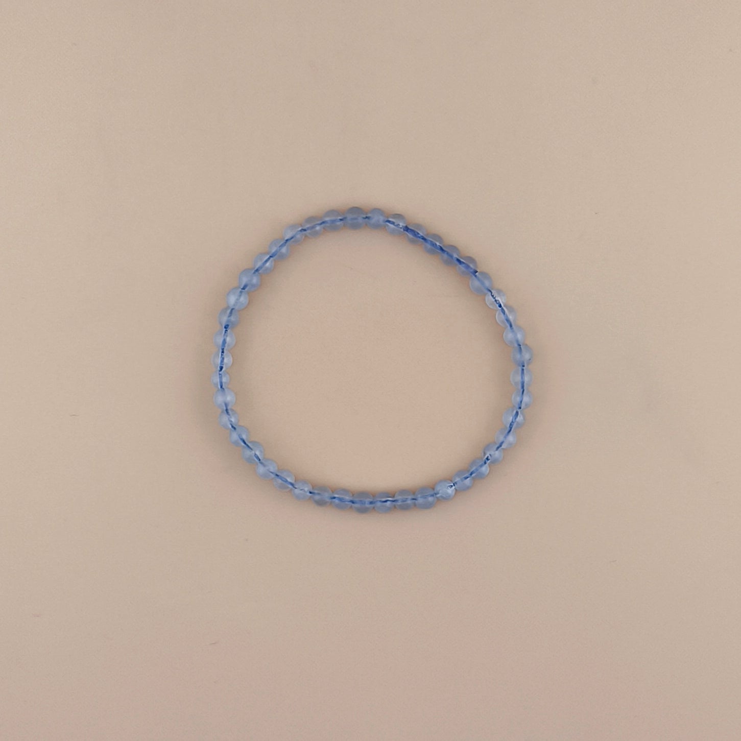 Pulsera De Aguamarina 4 mm