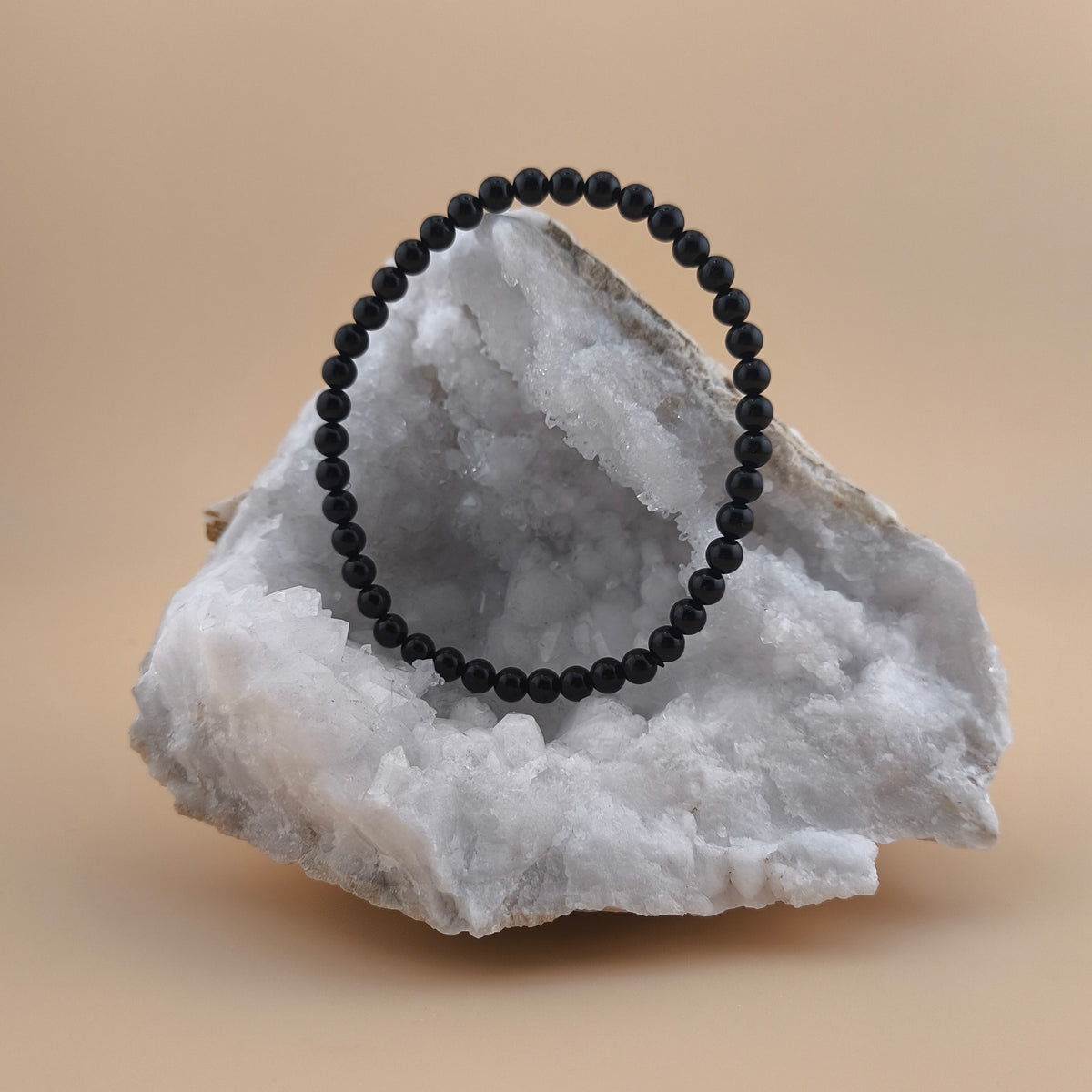 Pulsera Turmalina Negra 4mm