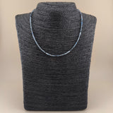 Collar Turmalina Azul Facetado 2mm