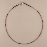 Collar Turmalina Multicolor Facetado 2mm