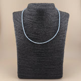 Collar Aguamarina Facetado 3mm