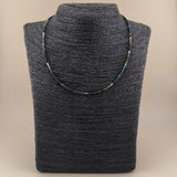 Collar Turmalina Verde y Azul Facetado 2mm