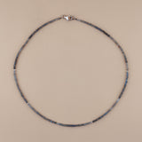Collar Turmalina Azul Facetado 2mm