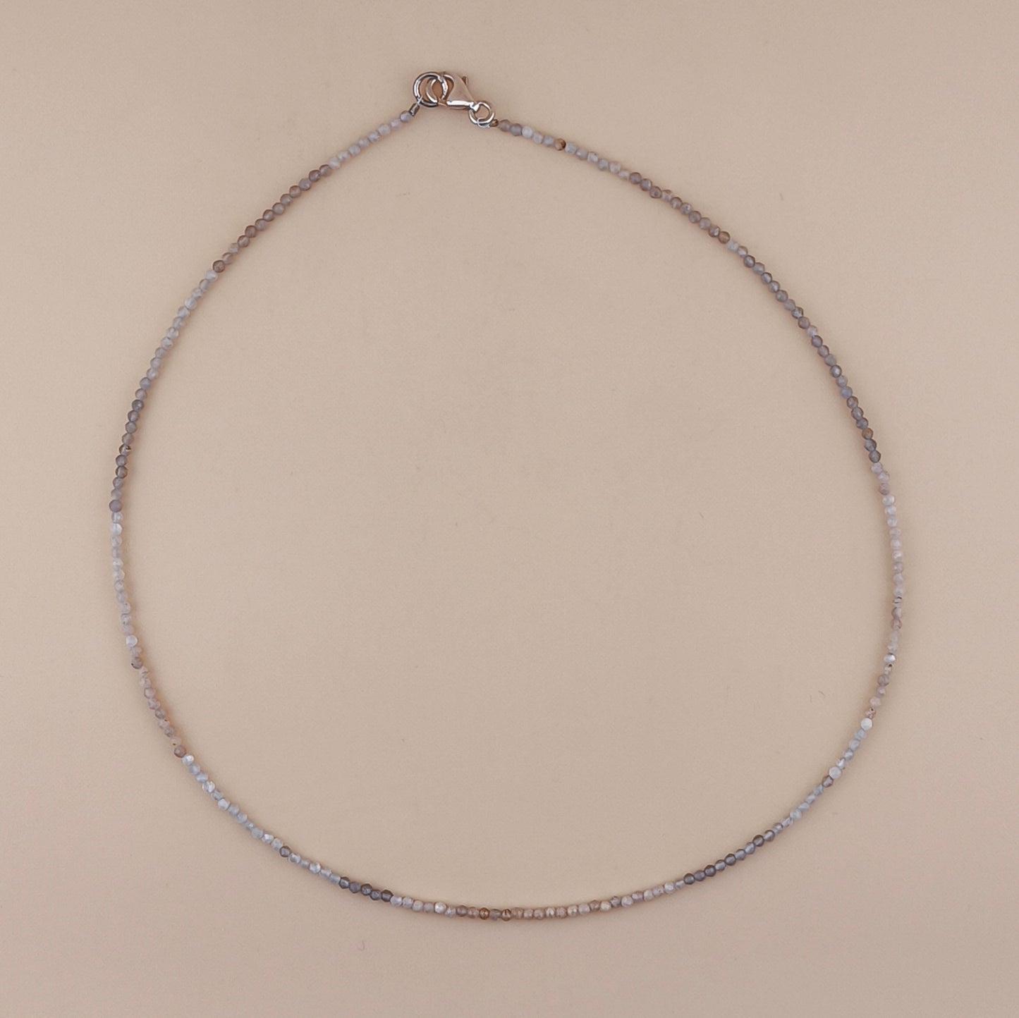 Collar Piedra Luna Facetado 2mm