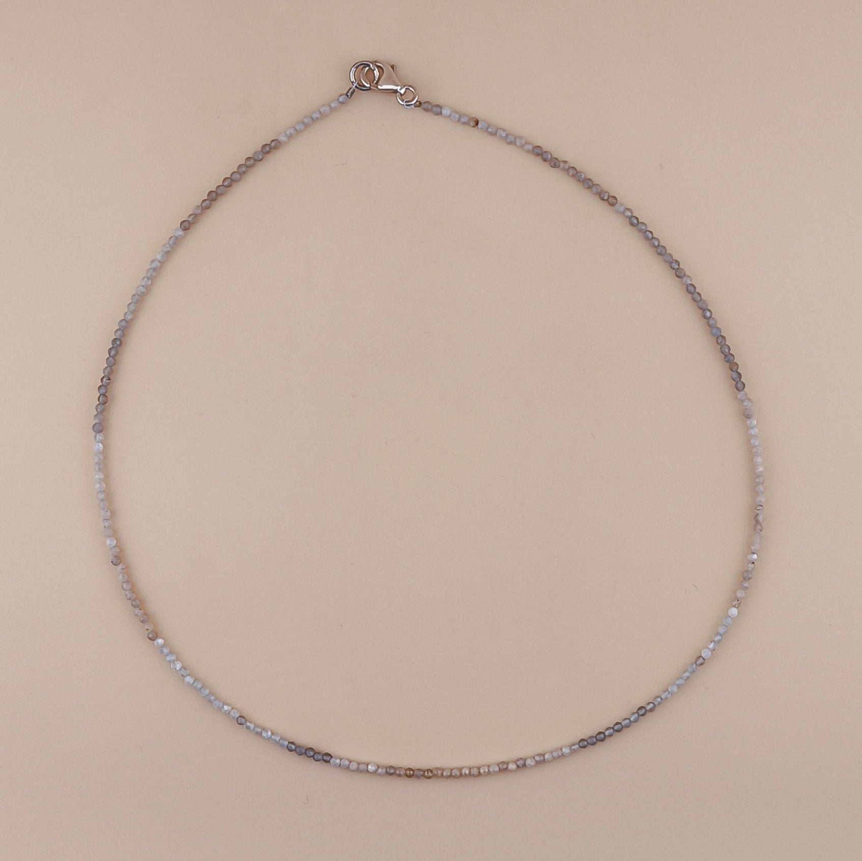 Collar Piedra Luna Facetado 2mm