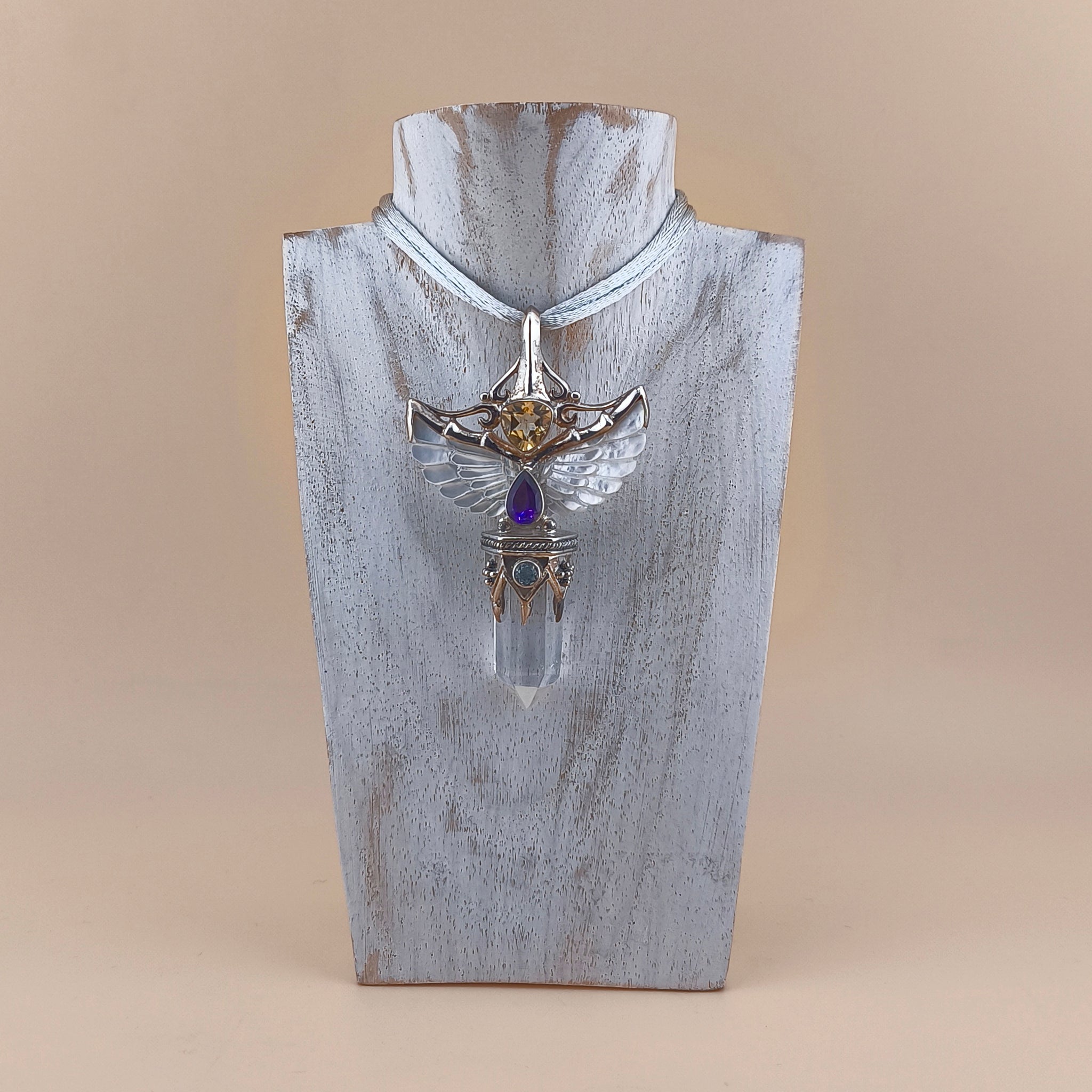 Colgante Talismán Alas de Luz en Plata Maciza