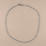 Collar Aguamarina Facetado 3mm