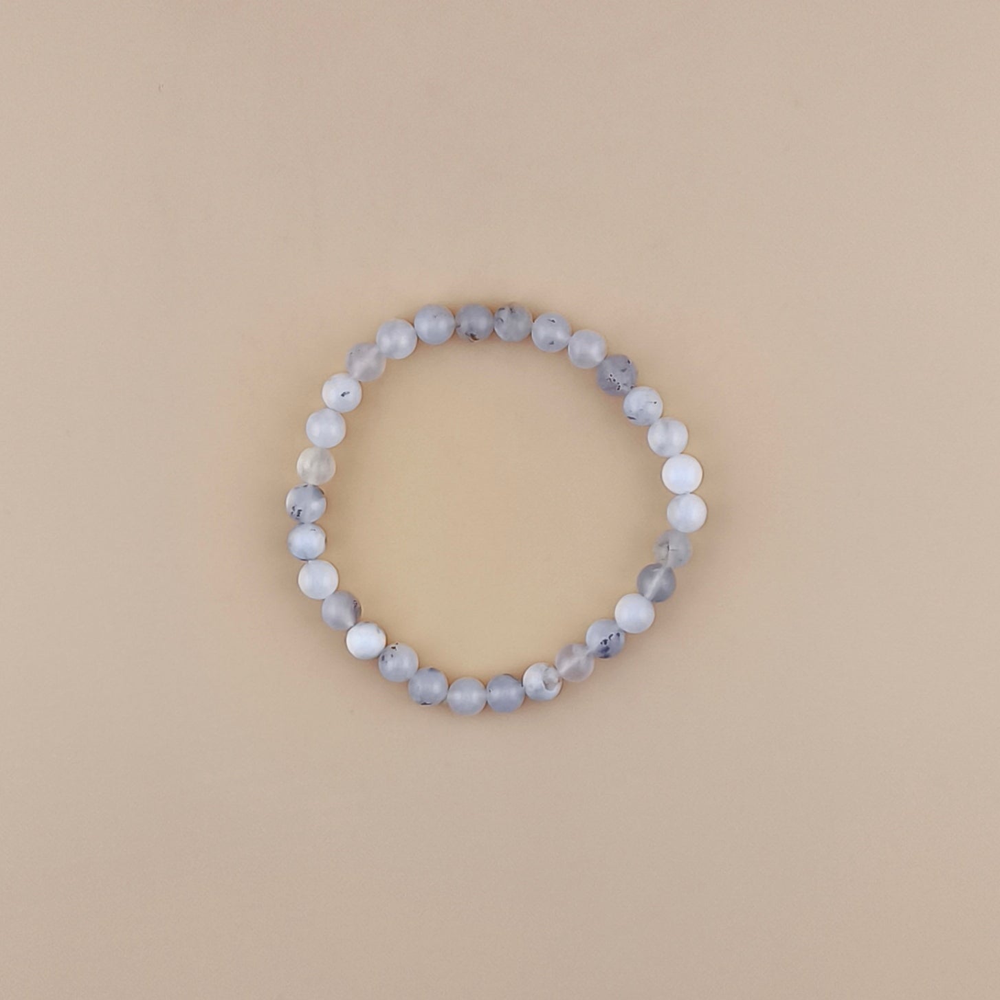 Pulsera de Ópalo Blanco 6mm