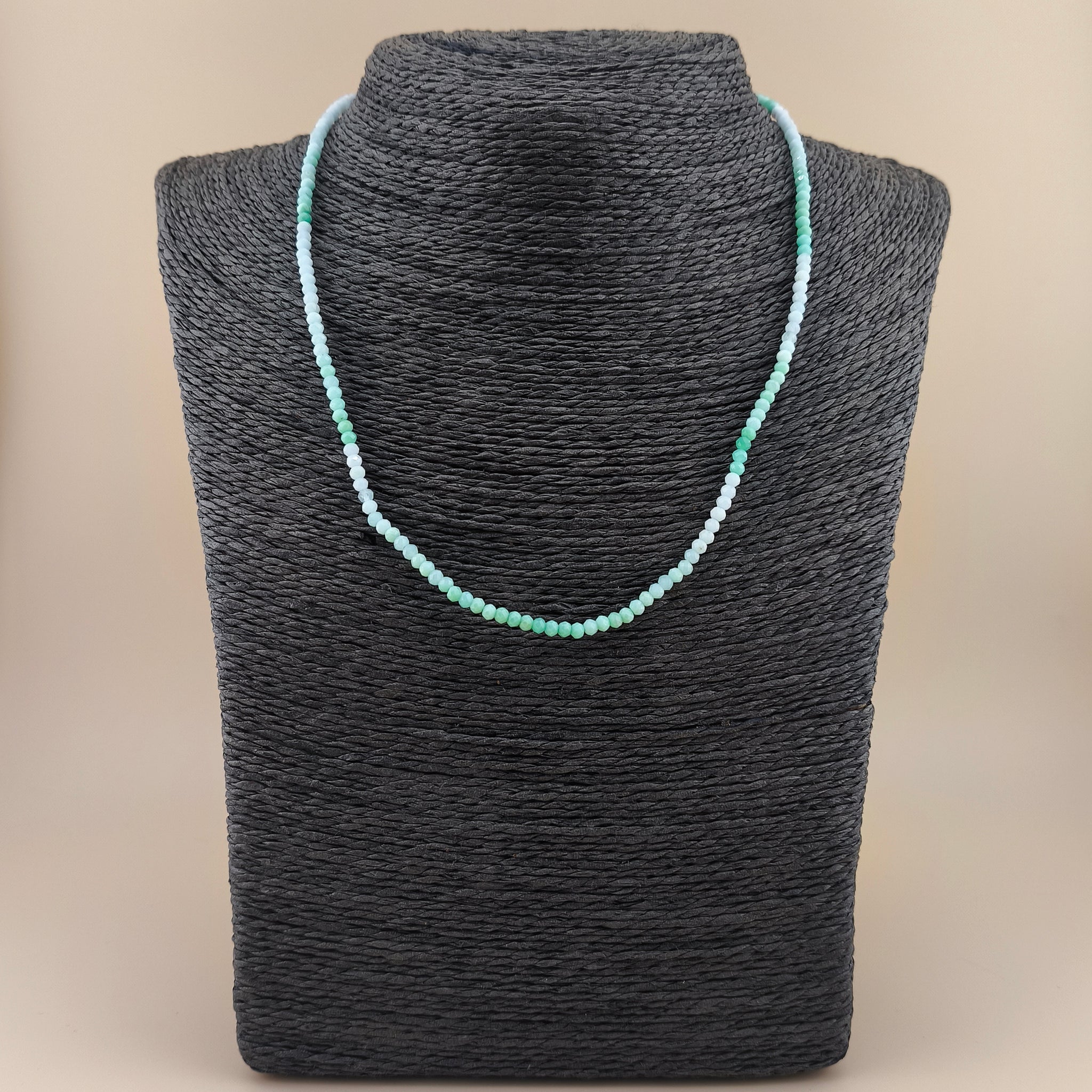 Collar Crisoprasa Facetado 3mm