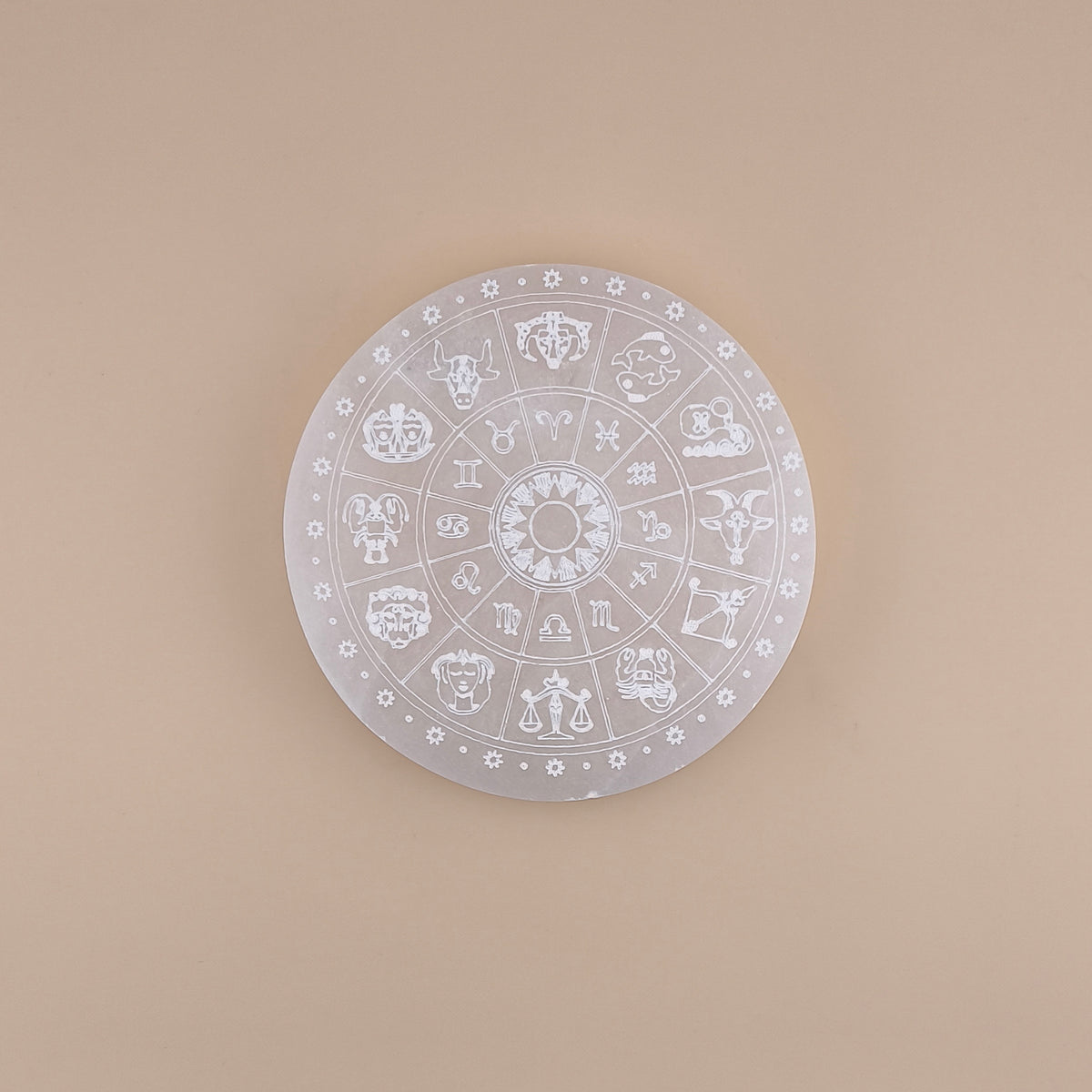 Base De Selenita Zodiaco
