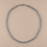 Collar Aguamarina Facetado 6mm