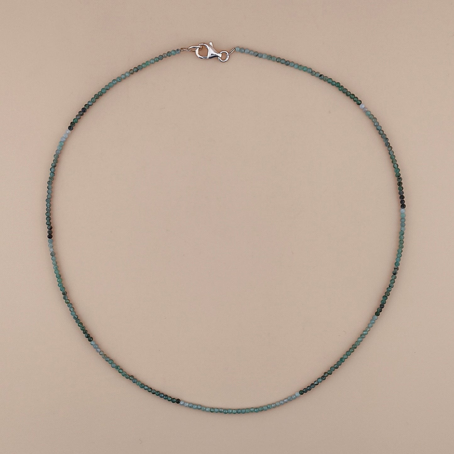 Collar Esmeralda Facetado 2mm