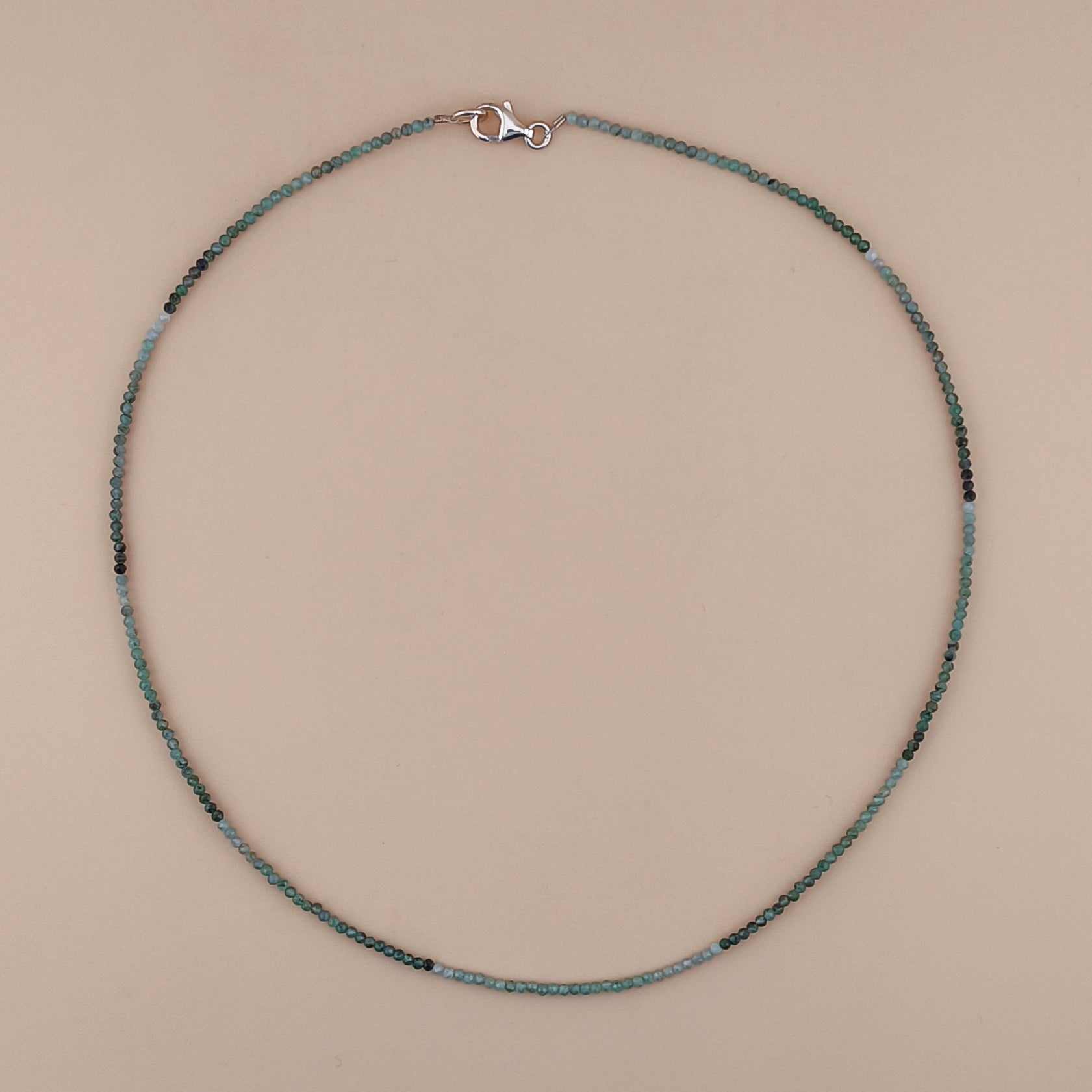 Collar Esmeralda Facetado 2mm