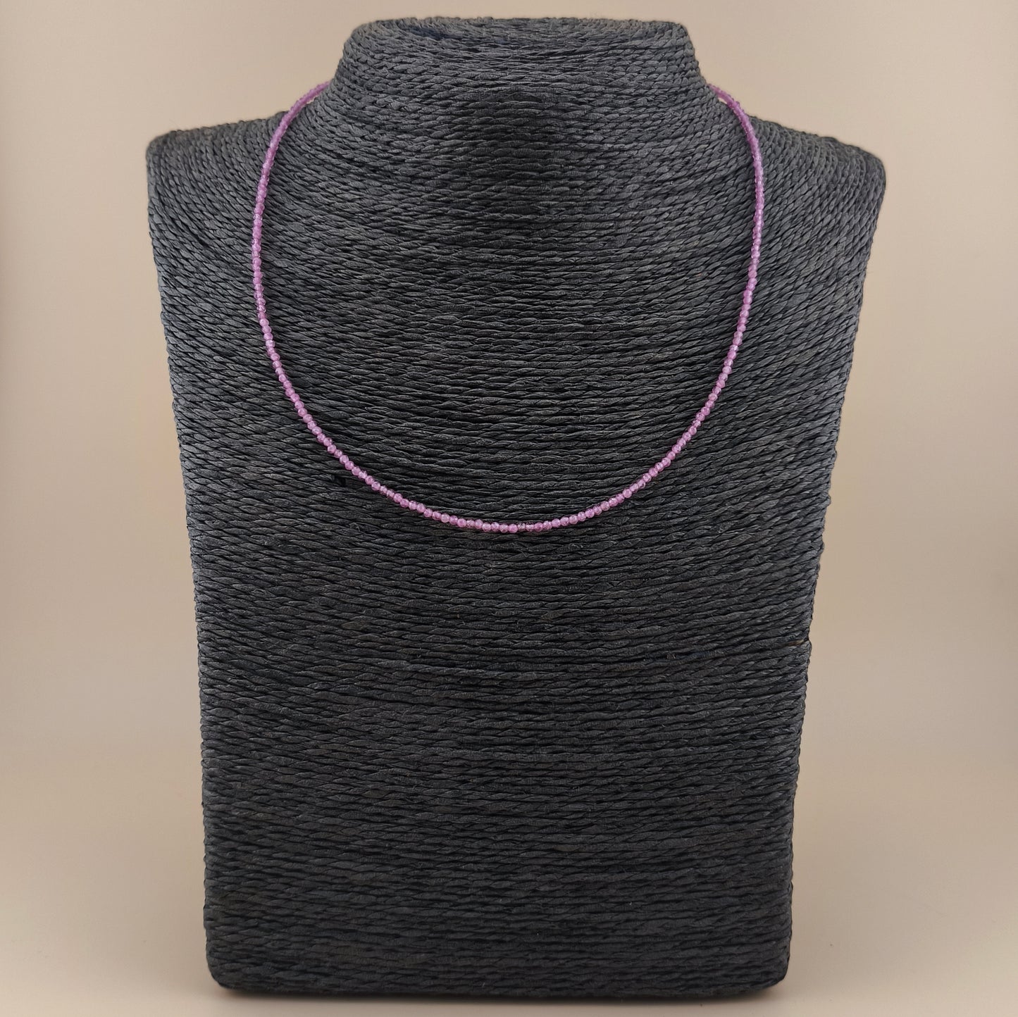 Collar Turmalina Rosa Facetado 2mm