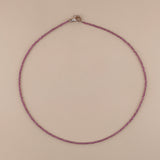 Collar Turmalina Rosa Facetado 2mm