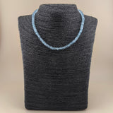 Collar Aguamarina Facetado 6mm