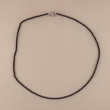 Collar Espinela Negra Facetado 2mm