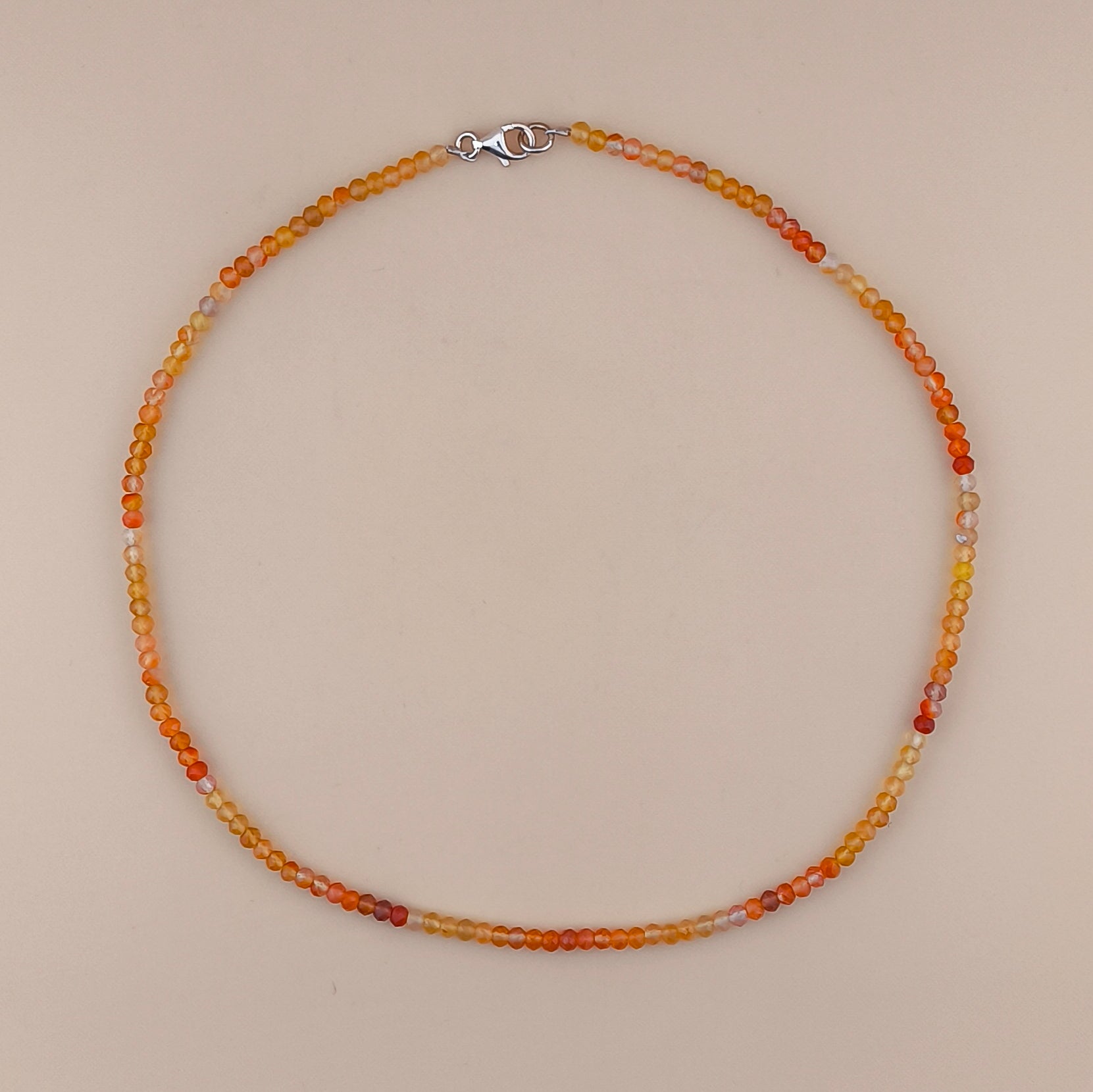 Collar Cornalina Facetado 4mm