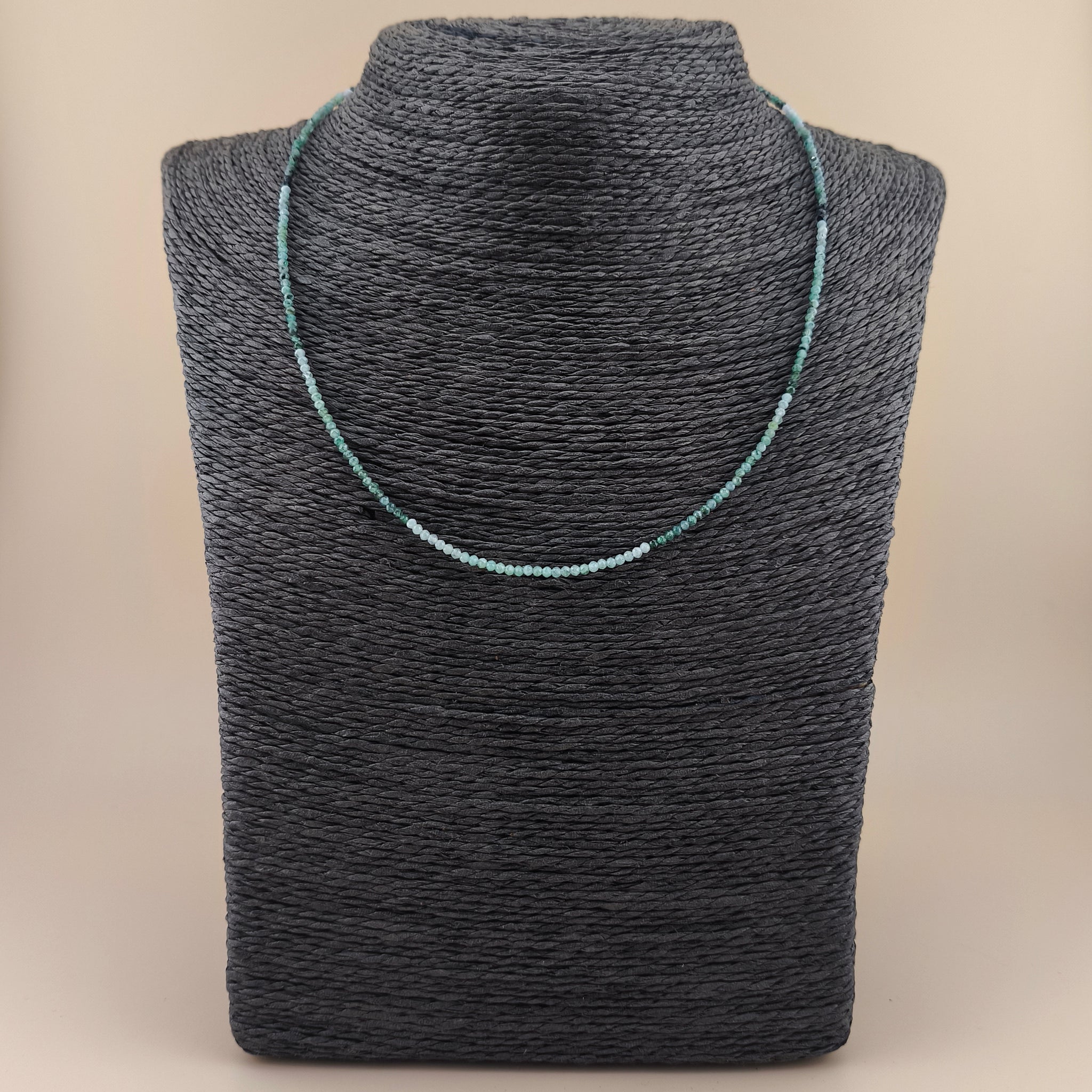 Collar Esmeralda Facetado 2mm