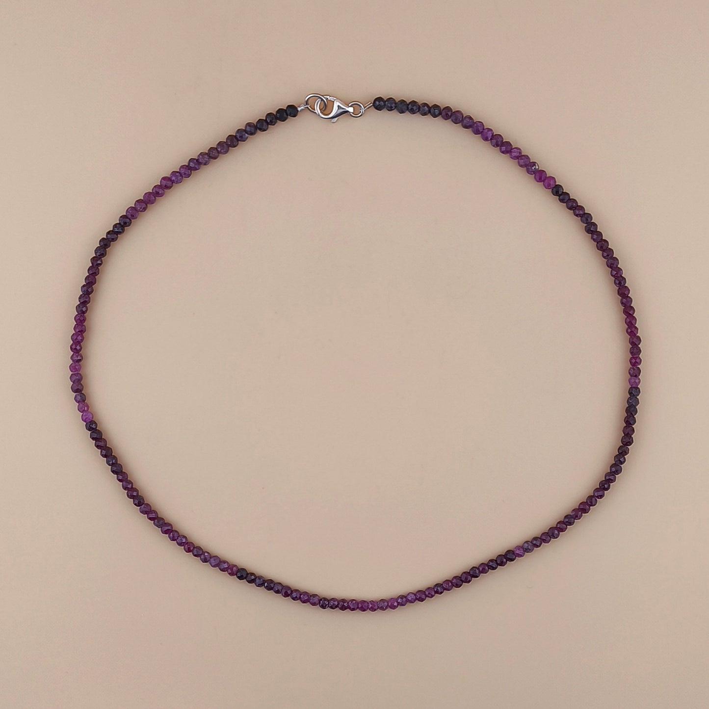 Collar Rubi Facetado 4mm