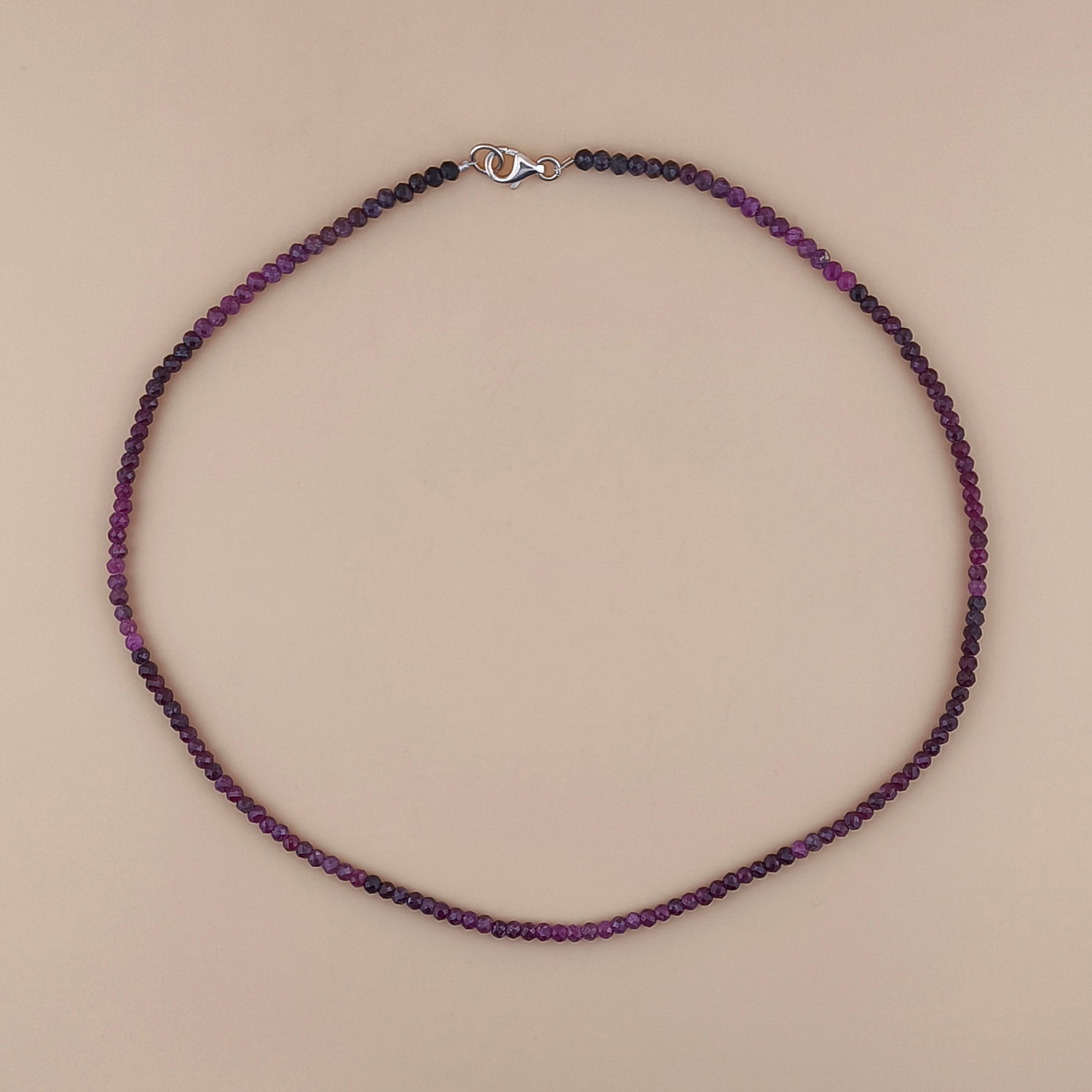 Collar Rubi Facetado 4mm