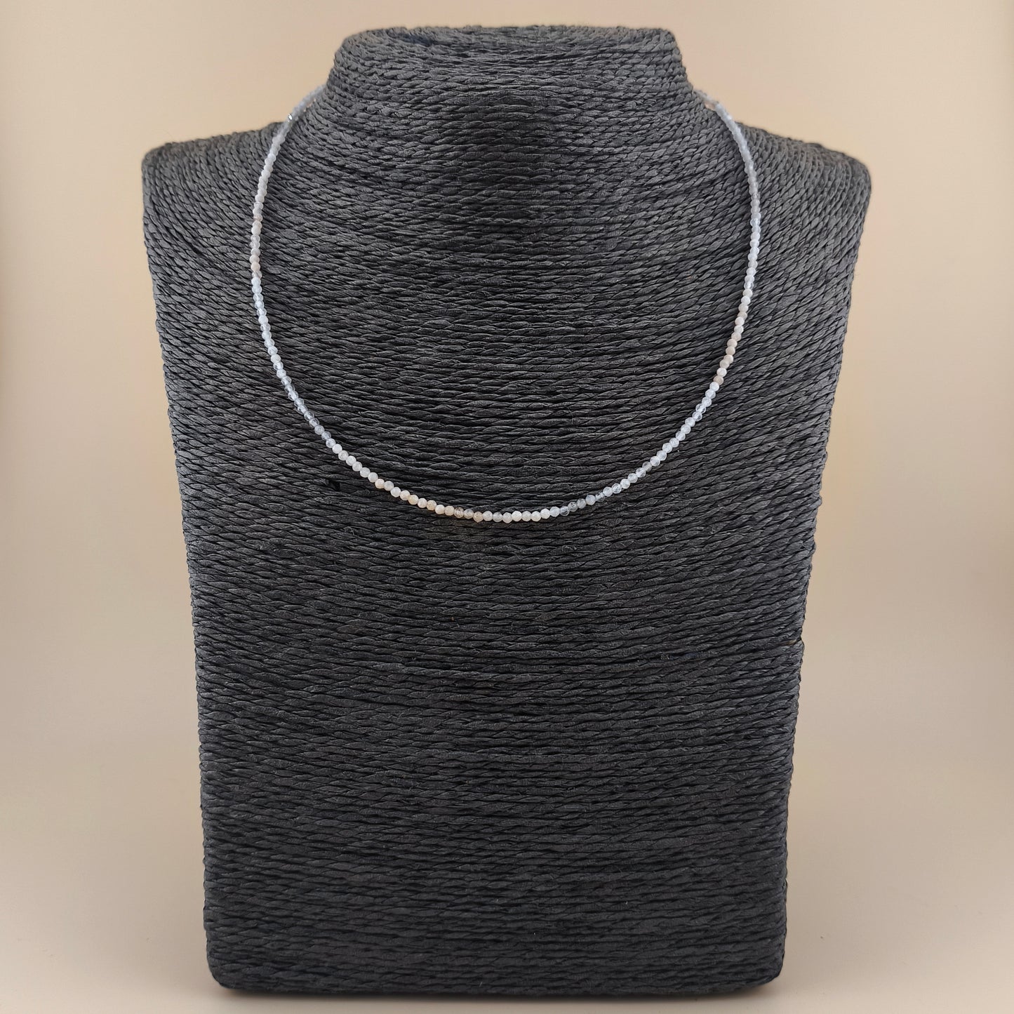 Collar Piedra Luna Facetado 2mm