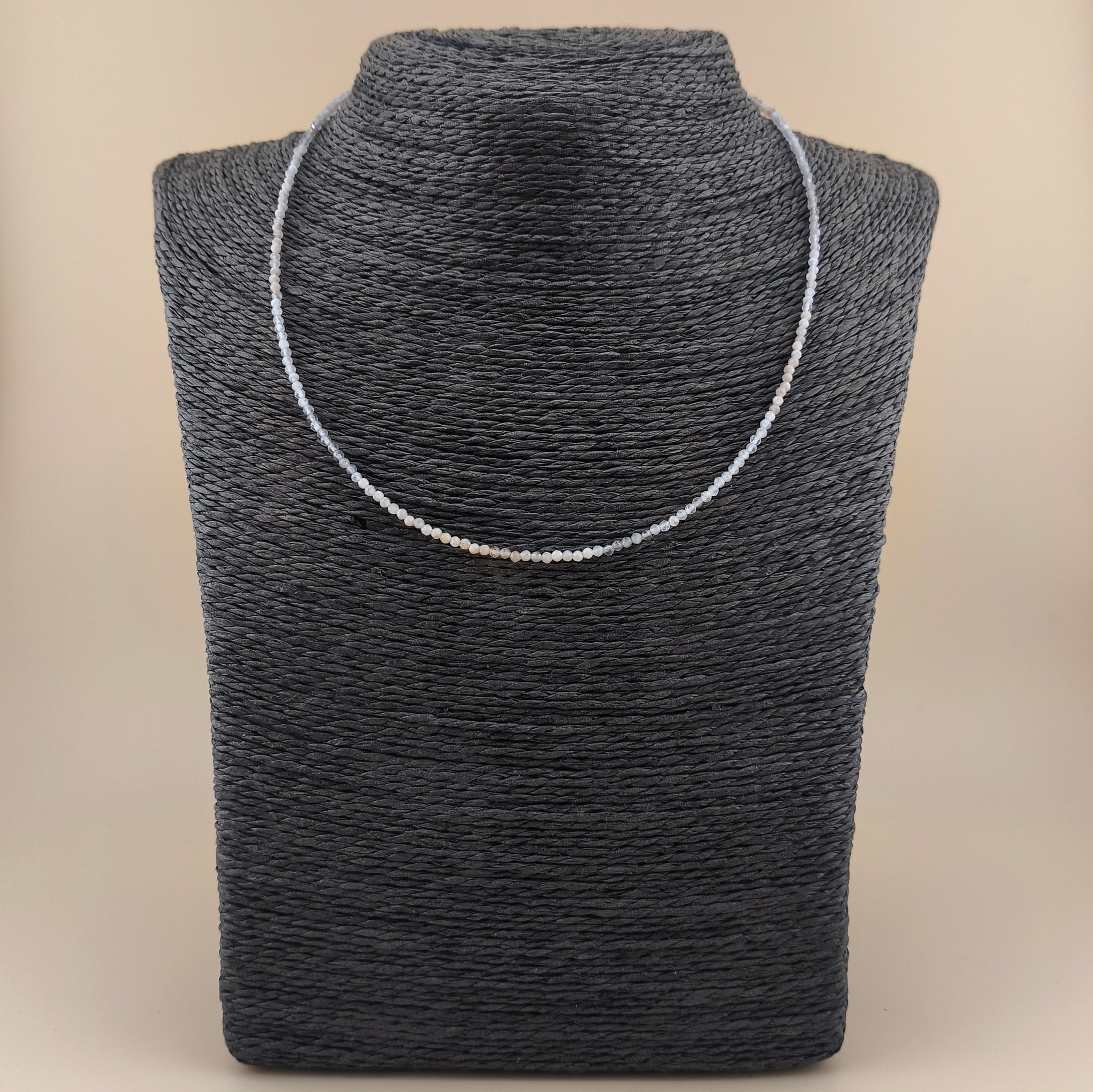 Collar Piedra Luna Facetado 2mm