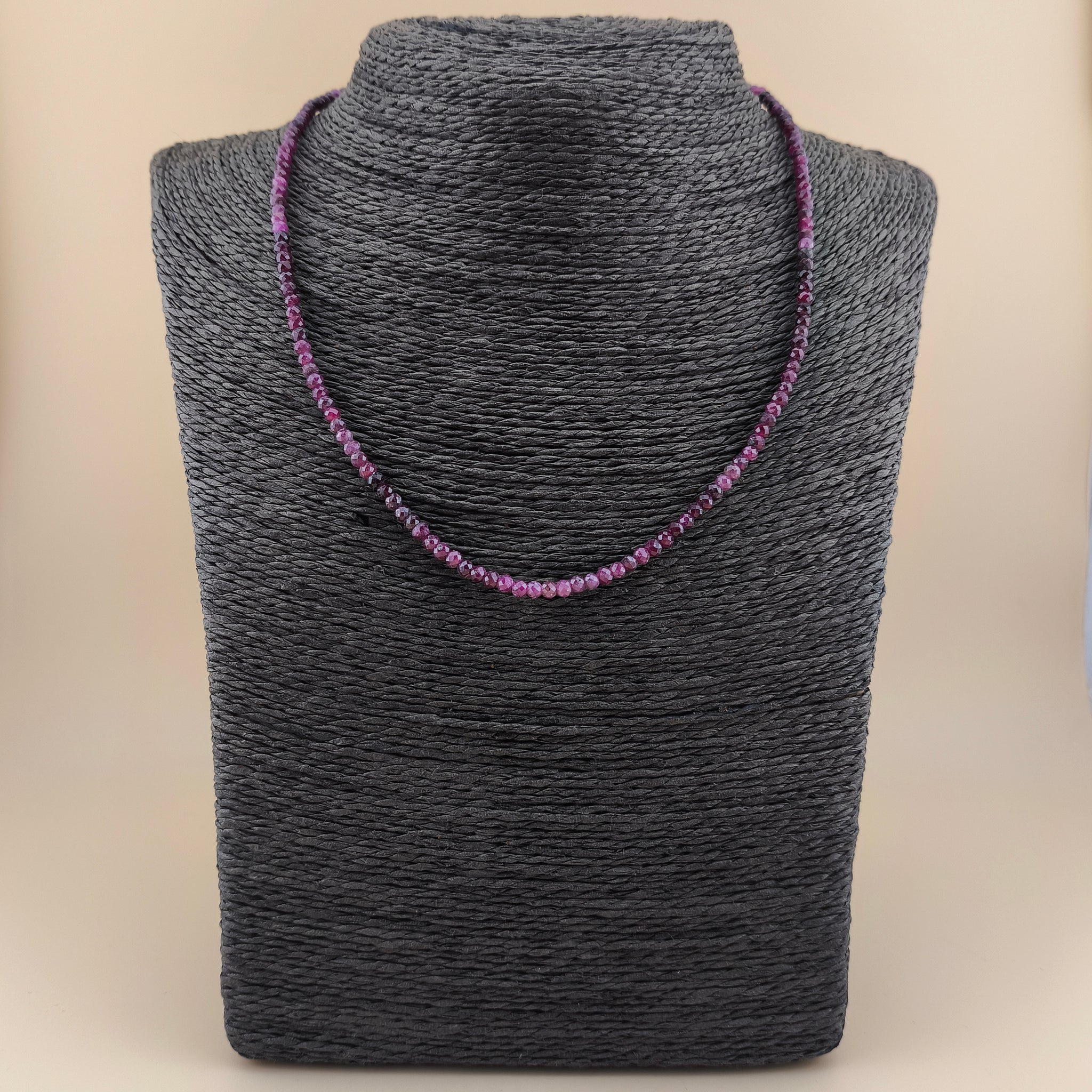 Collar Rubi Facetado 4mm