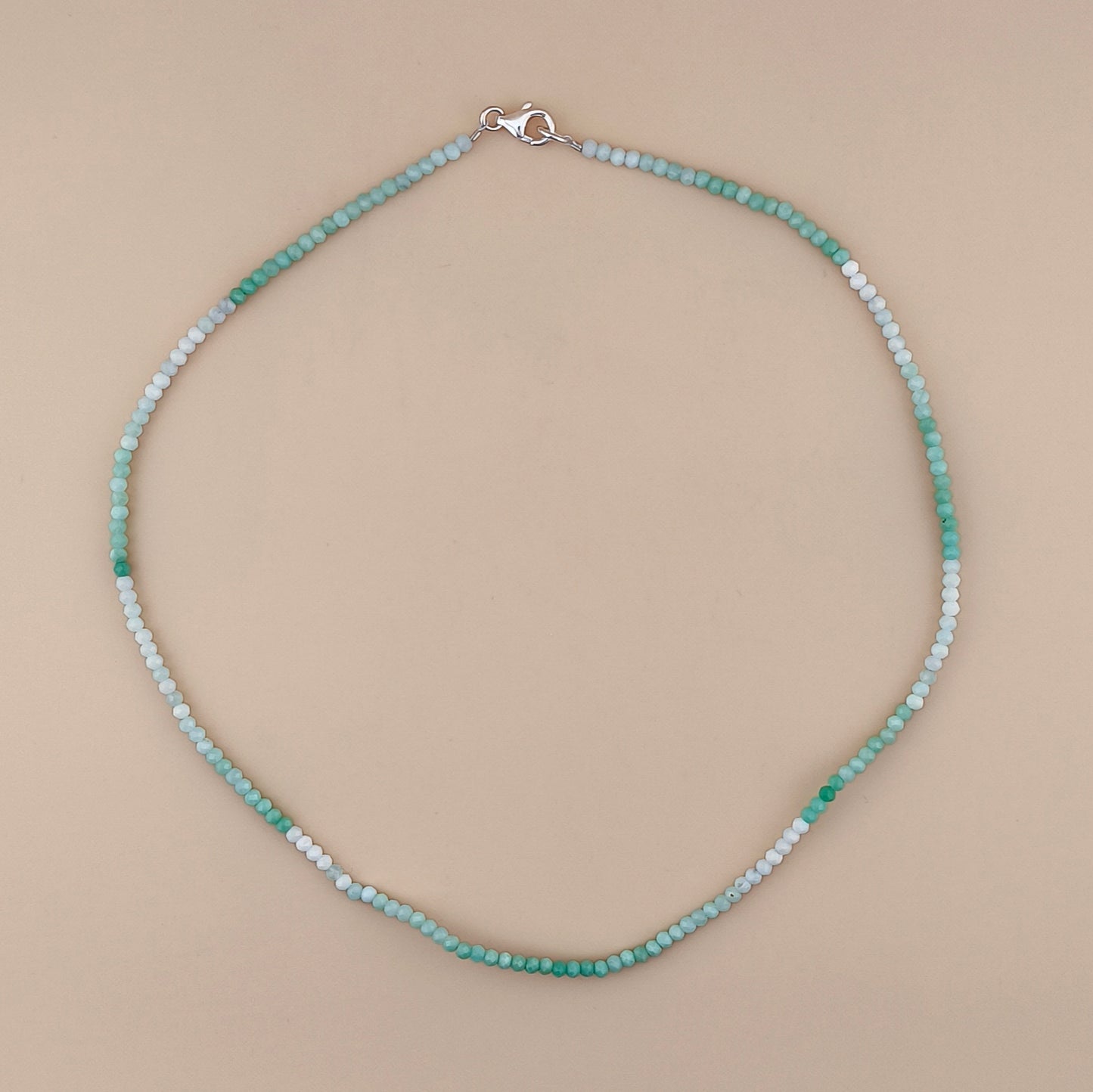 Collar Crisoprasa Facetado 3mm