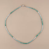 Collar Crisoprasa Facetado 3mm