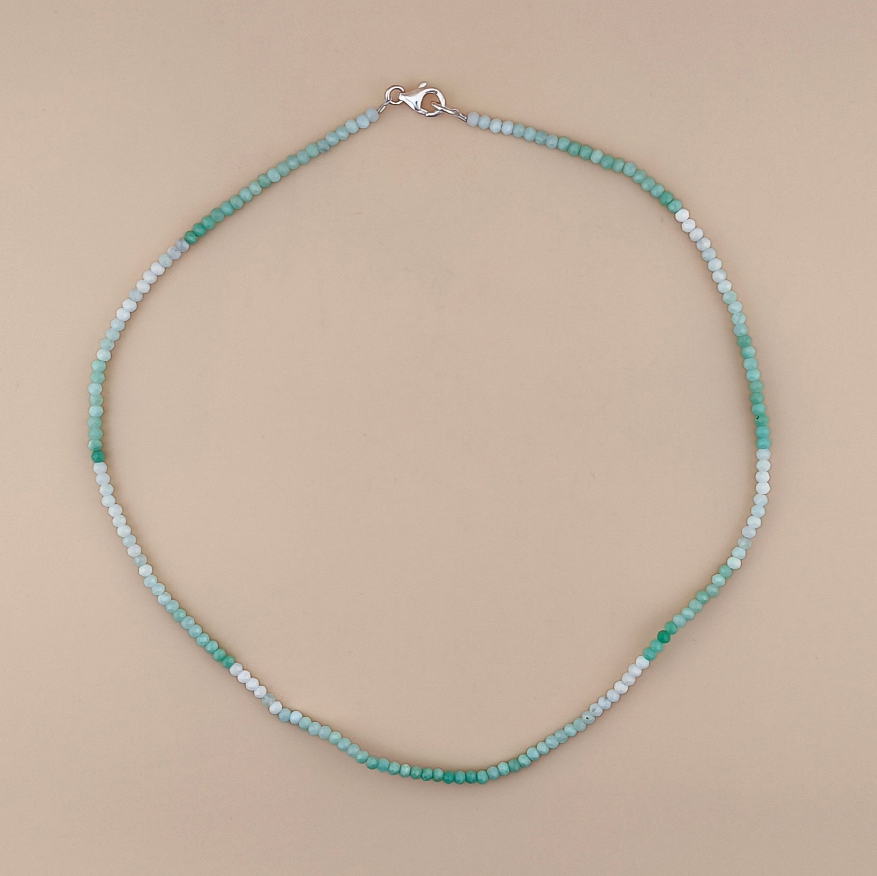 Collar Crisoprasa Facetado 3mm