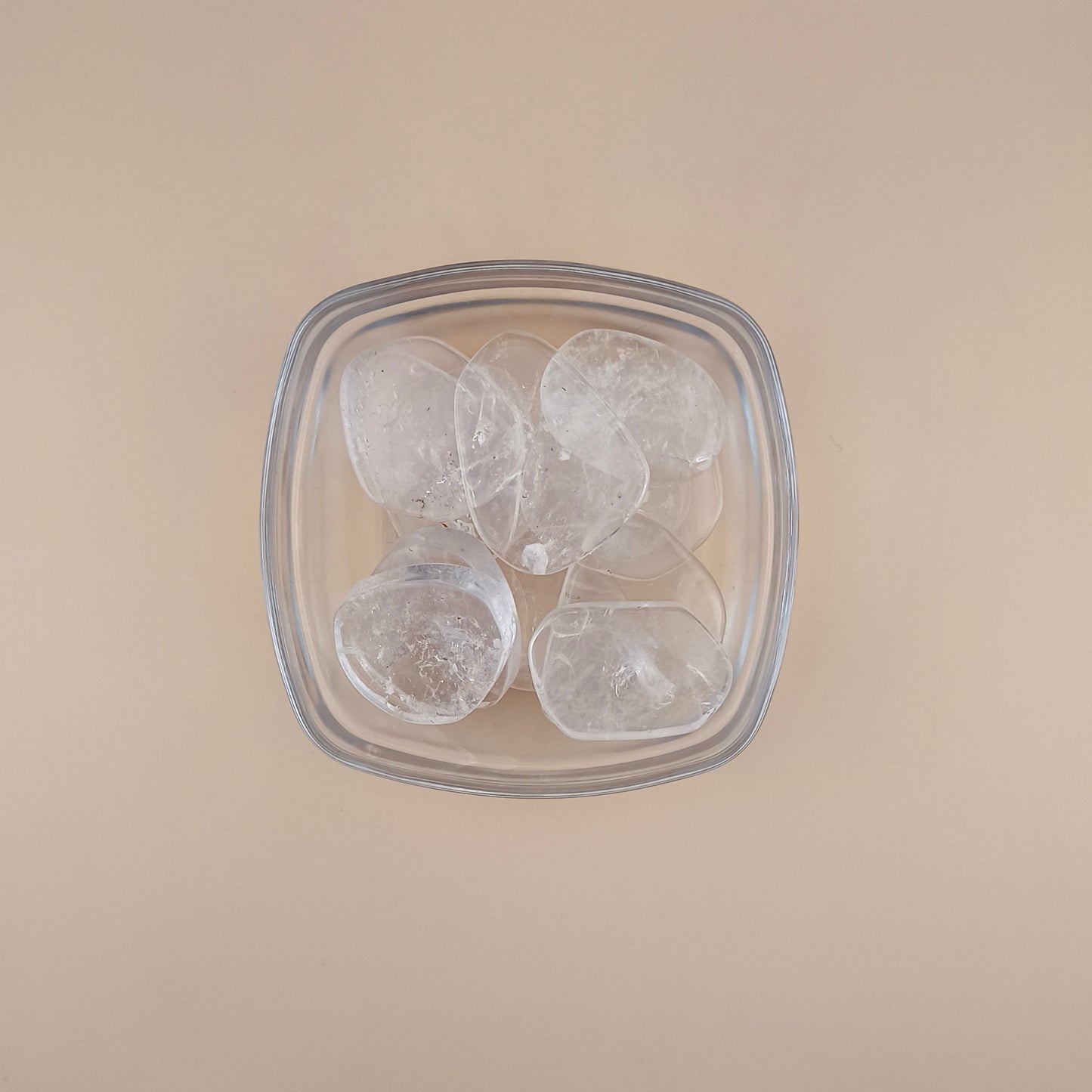 Rodado Cuarzo Transparente Plano