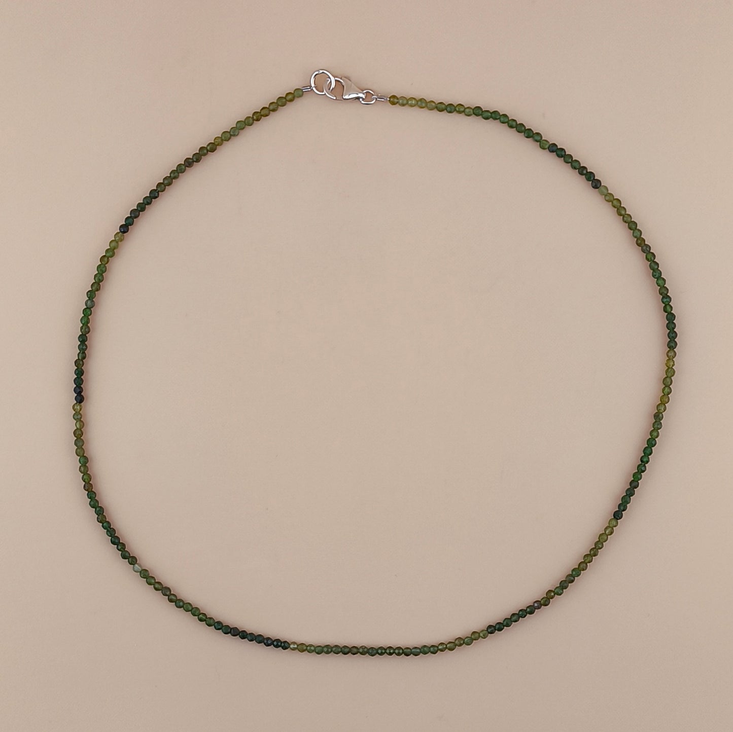 Collar Turmalina Verde Facetado 2mm