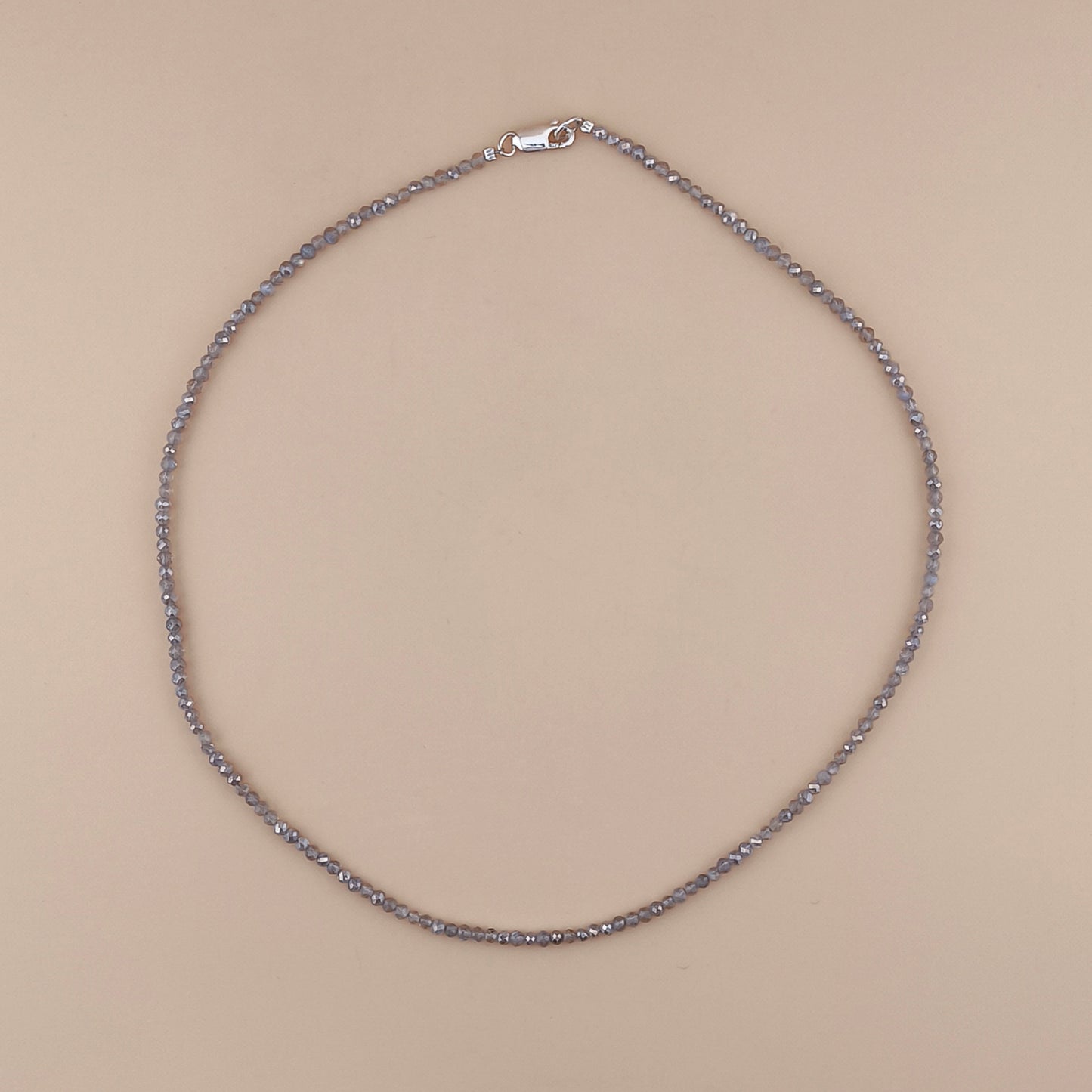 Collar Labradorita Facetado 3mm