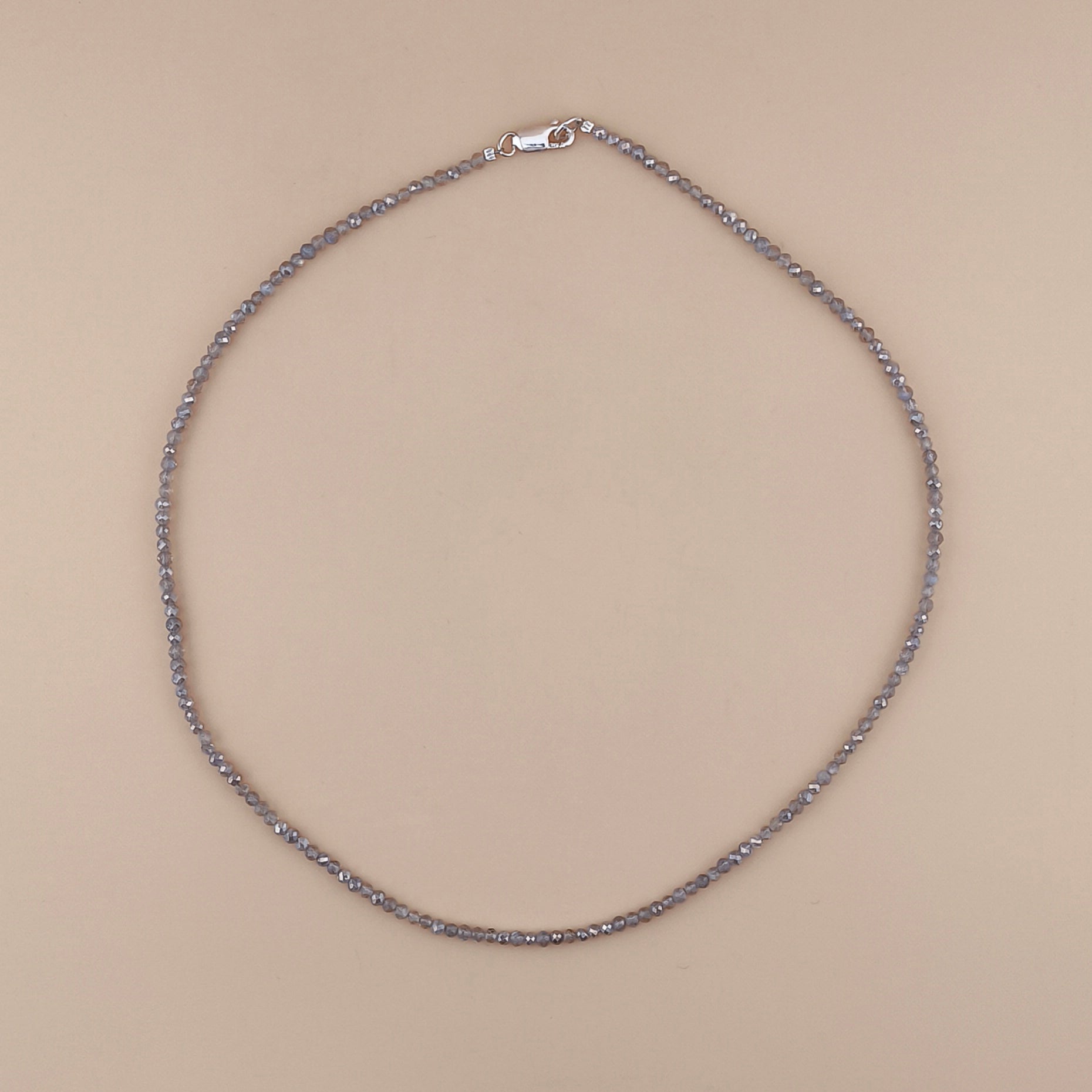 Collar Labradorita Facetado 3mm