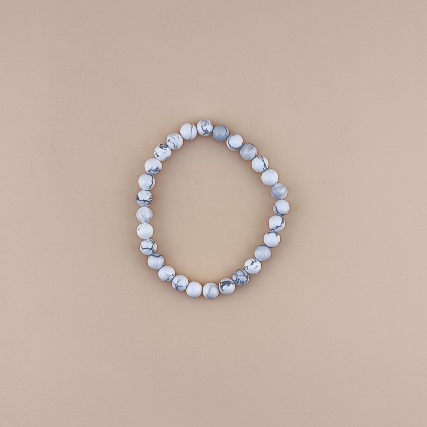 Pulsera Howlita 6mm