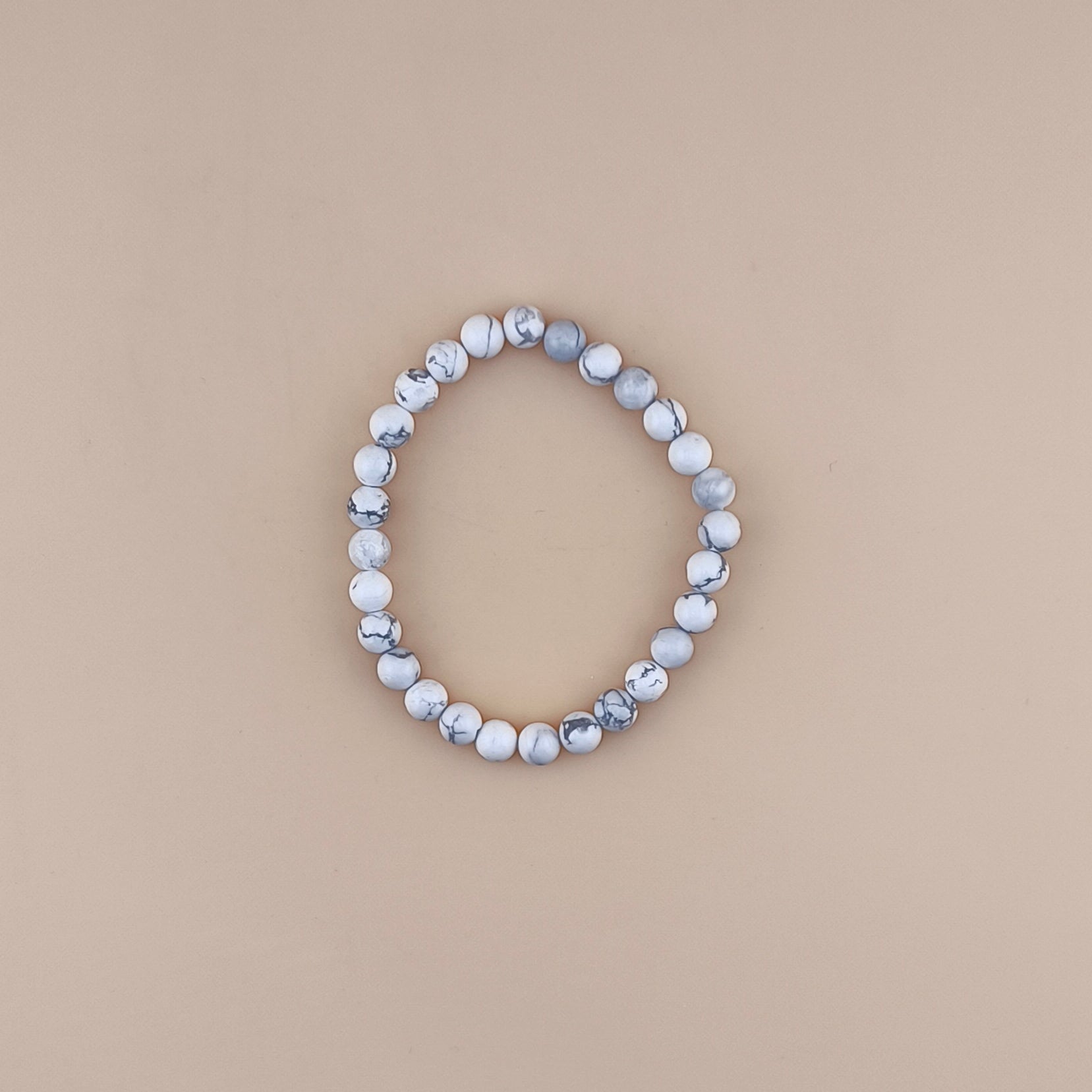 Pulsera Howlita 6mm