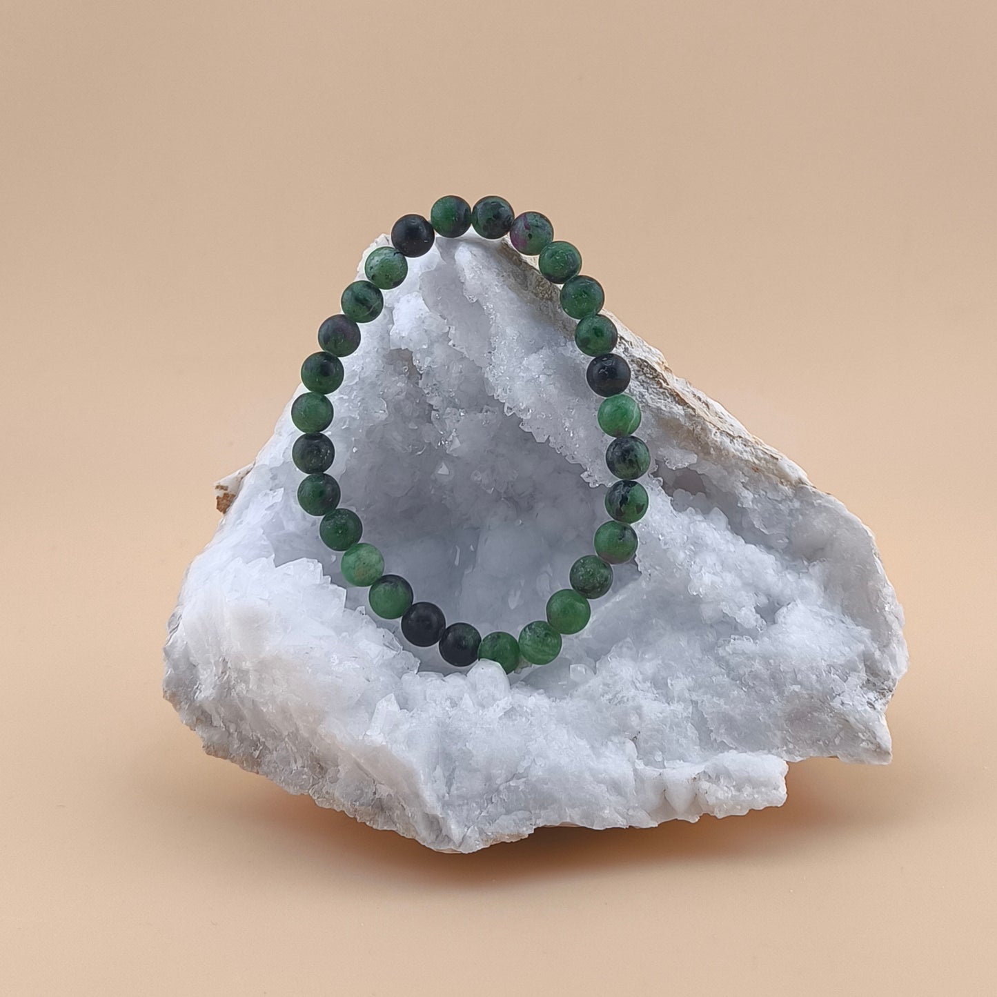 Pulsera de Rubí con Zoisita 6mm