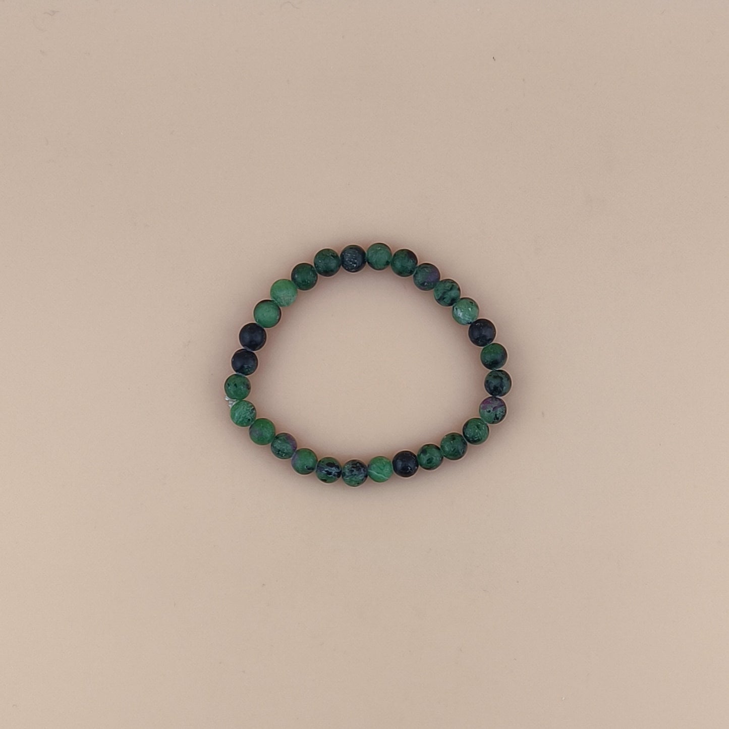 Pulsera de Rubí con Zoisita 6mm