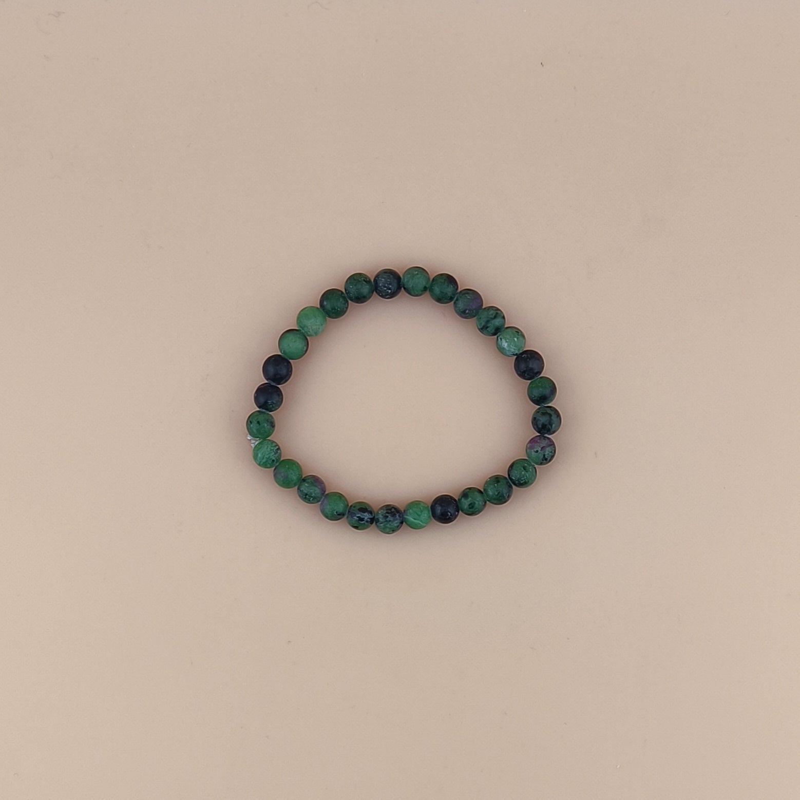 Pulsera de Rubí con Zoisita 6mm