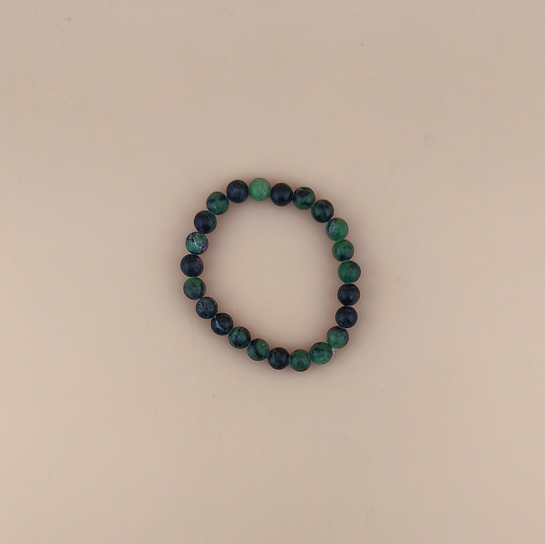Pulsera de Rubí con Zoisita 8mm